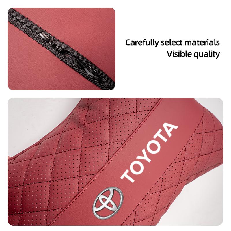 Car Seat Headrest Neck Pillow Lumbar Waist Support Cushion For Toyota Corolla Yaris Prius CHR Camry Auris Prado RAV4 Hilux Aygo