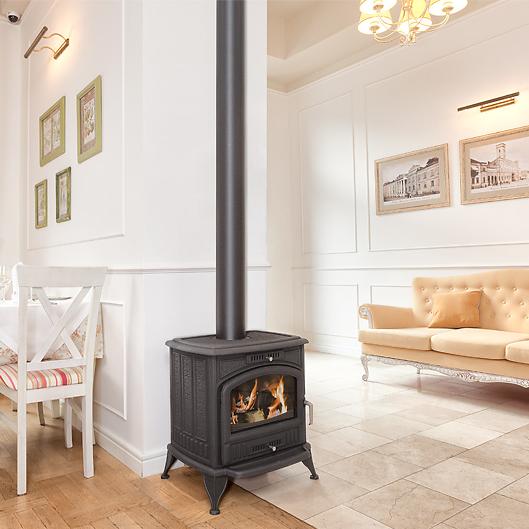 Wood Burning Cast Iron Stove KRATKI K6 Turbofan Ø 130 8 kW