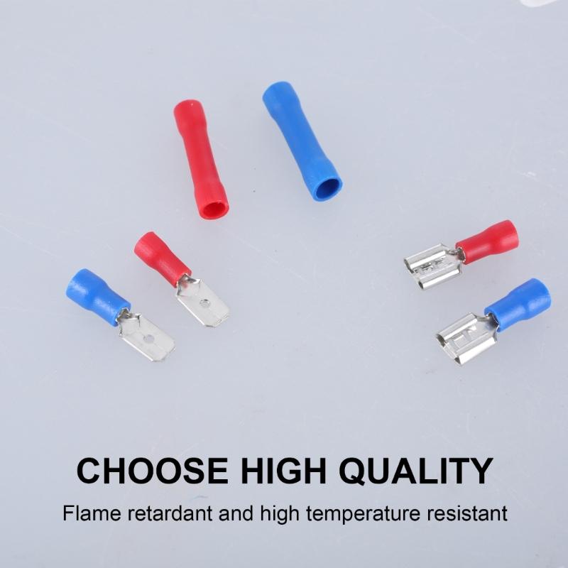 300 Stück Crimp-Steckverbinder Sortiment Set Stecker und Buchse Draht-Gabelverbinder für Elektrische Verkabelung Auto-Sound-Lautsprecher