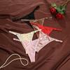 Low Waist Sheer Satin Bow Thong G Strings Romantic T Panties T-Back Brocade Briefs Women  Home