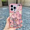 Flower Summer Pink Floral Phone Case For iPhone 14 15 16 Pro Max Plus 13 11 12 Mini Pro Max Shockproof Laser Back Cover Fundas