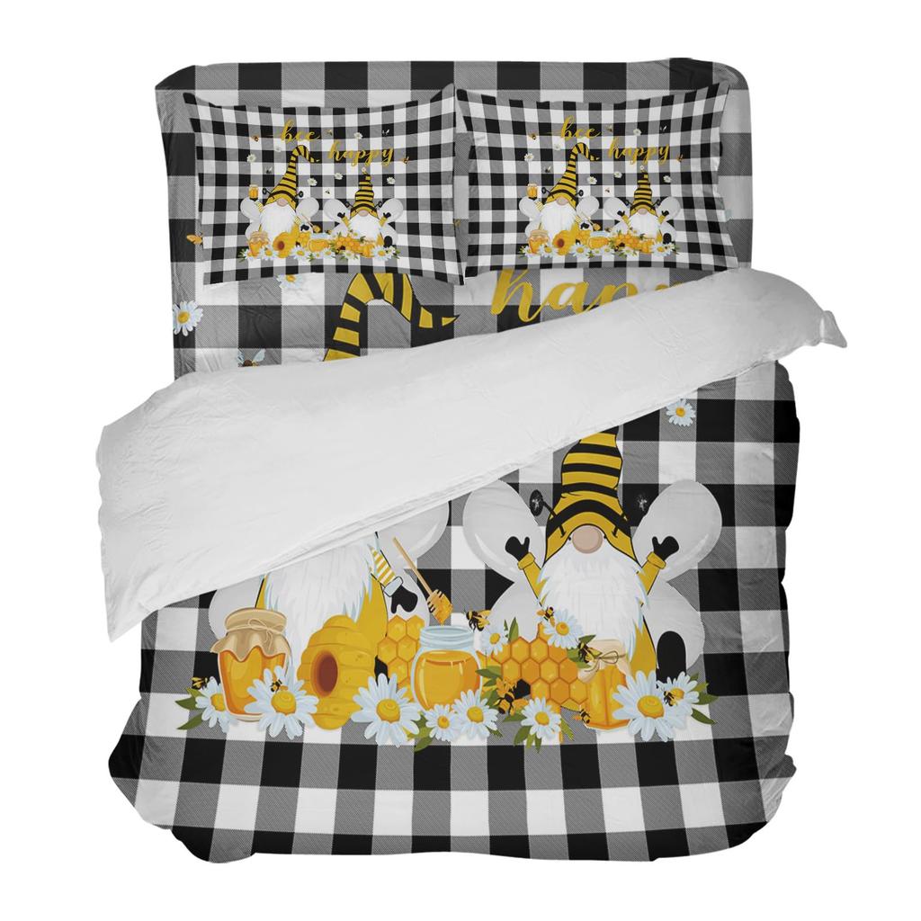 Honey Duvet Cover Sets For Kids Queen Size Quilt Covers Lightweight Down Bedroom Decor 2 Pillowcases 1 Duvet Cover No Comforter
