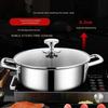 410 Stainless Steel Soup Pot wok Frying Pan Honeycomb Non-stick Panwith lid Home Hot Pan Induction Cooker Gas Stove Universal