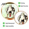 Retro Hand Painted Sticker Funny Chicken Static Window Cling, Upside Down Rooster Glass Sticker, Cling for Waterproof Non-adhesive Decal Living