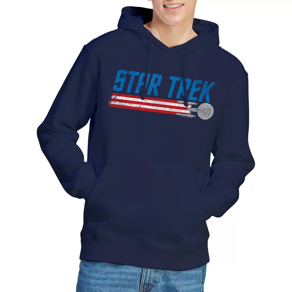 Star Trek Mens Enterprise Americana Hoodie