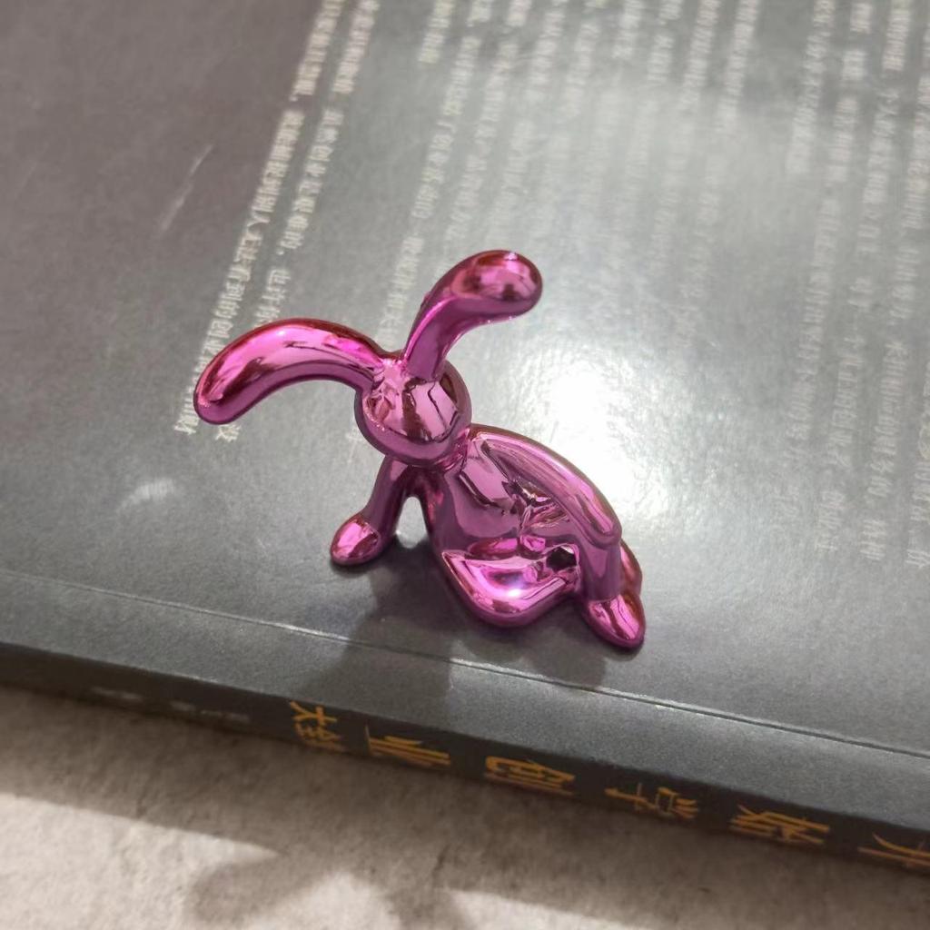 Nordic Electroplated Modern Rabbit Ornament - Elegant Long-Legged Toy Car Decoration for Living Room