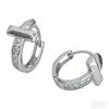 S925 Sterling Silver Gold Three-dimensional Cross Earrings with Diamonds, Simple Ins Wind Ear Buckle Earrings 2026