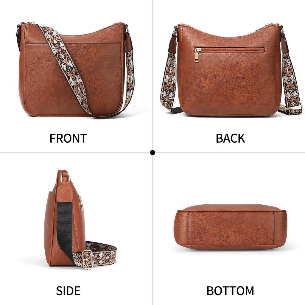 LEEXTON Women's Shoulder Bag, Crossbody Bag, Large Capacity, Lightweight, Genuine Leather, Waterproof, Adjustable, Perfect for Commuting, School,
