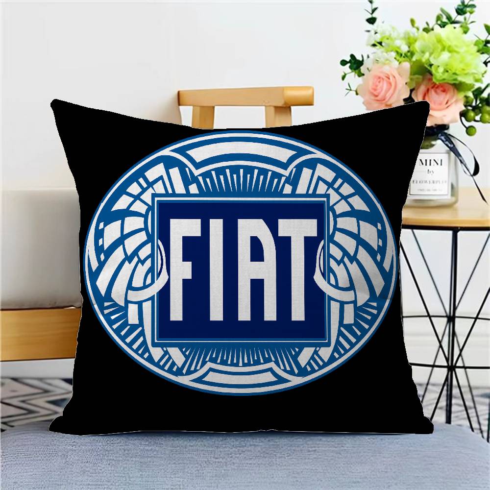 F_Fiats Logo Pillow Gift Home Office Decoration Bedroom Sofa Car Cushion Cover Case 45x45