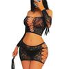 Hot Sexy Mini Bodycon Dress Woman Sexy Lingerie Erotic Fishnet Dress Hollow Out Sheer Underwear Costume Outfit Sexy Set