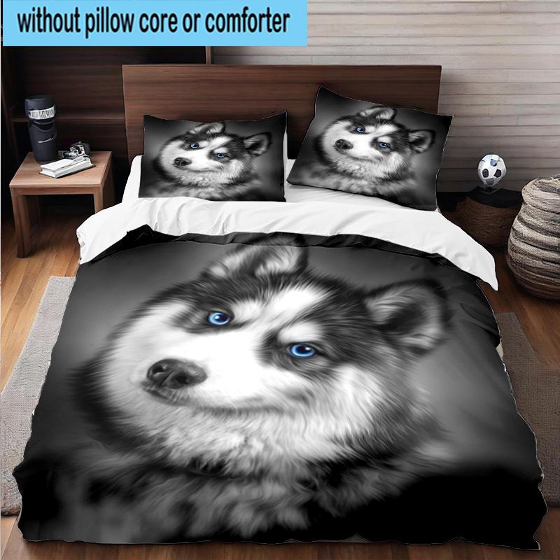 Butterflies And Bulldog Garden 3pcs Bedding,Including 1pc Duvet Cover And 2pcs Pillowcases Perfect for Christmas,Ideal for Bedroom, Dormitory