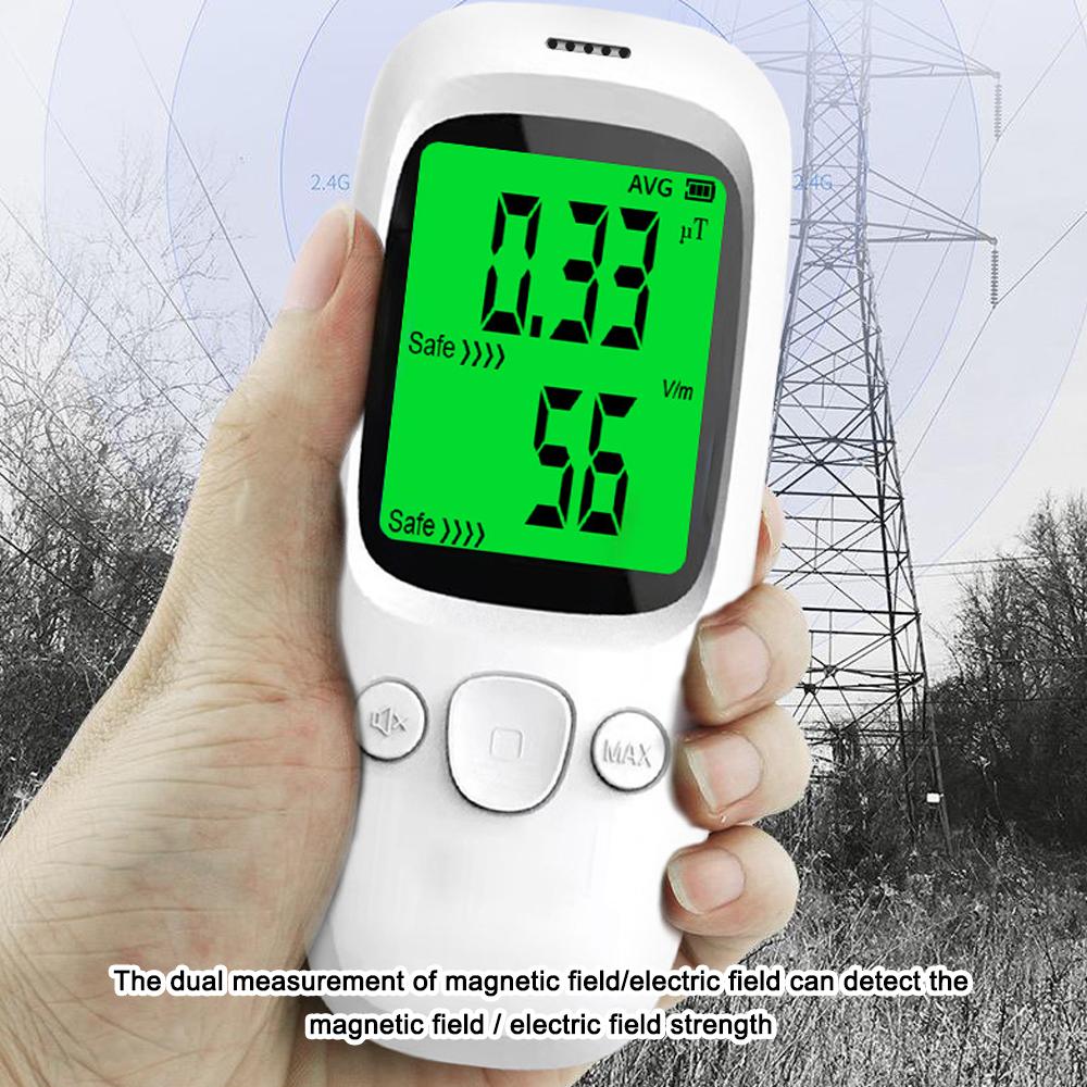 Handheld Portable LCD Display Electromagnetic Radiation Detector Magnetics Field Electric Field