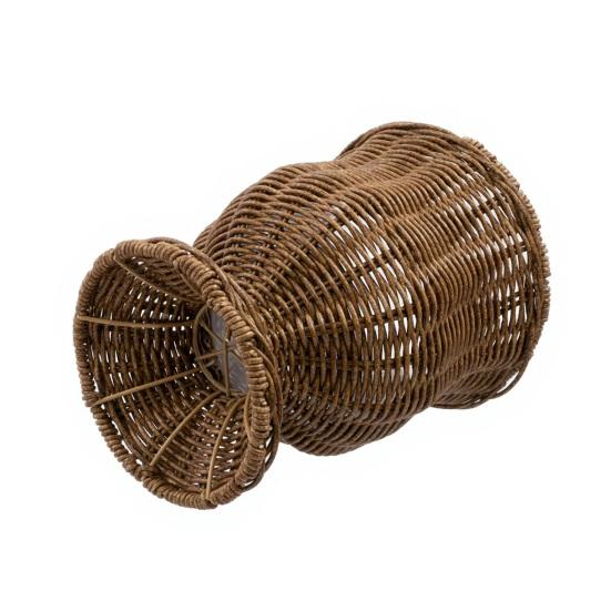 Faux Rattan Vase Handwoven Boho Wicker Basket Modern Farmhouse Decorative Flower Pot for Dining Table Centerpiece Bedroom Indoor Office Decor