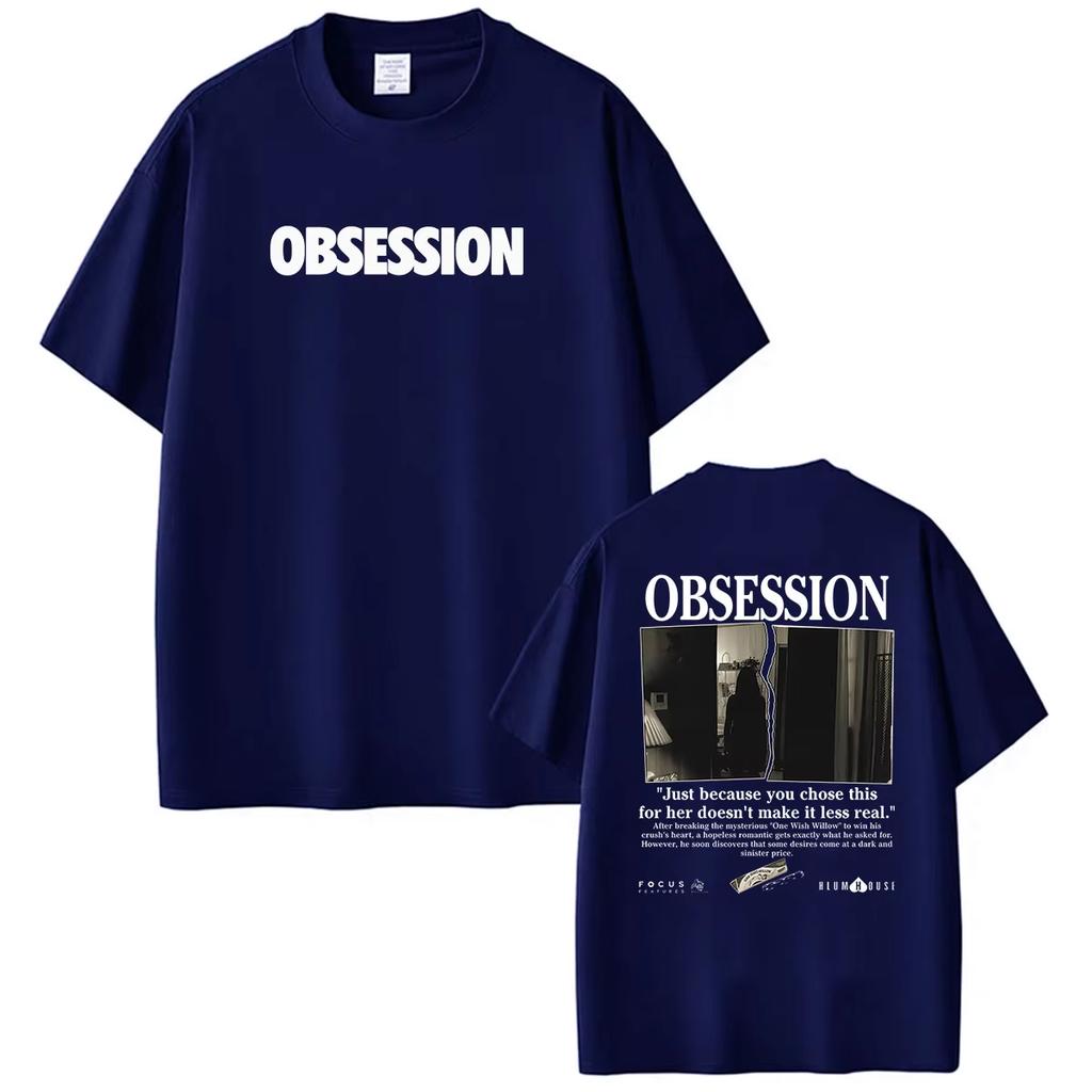 Obsession Horror Movie 2026 Graphic T Shirt Men Women Vintage O-Neck Oversized Cotton T-shirts Lightweight & Breathable for Cool Summer Outfits