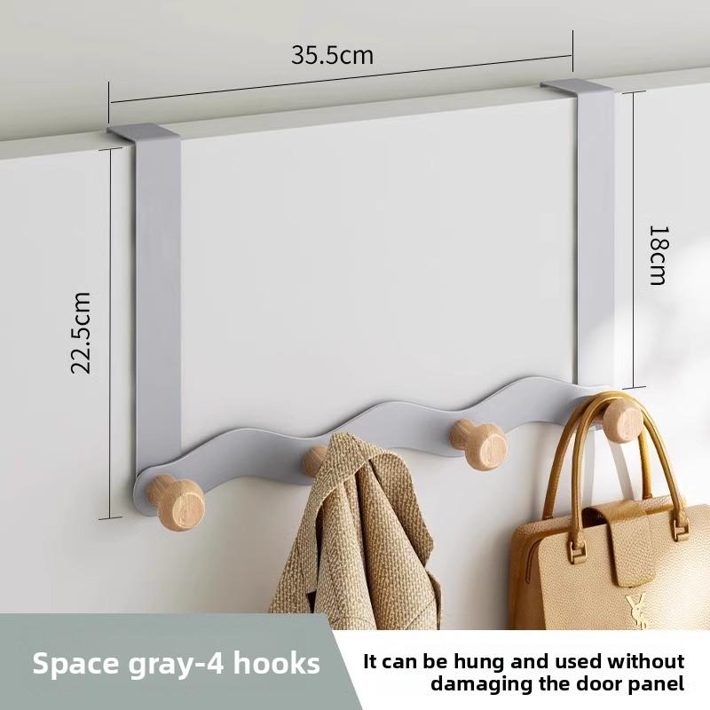 Cârlig de ușă de perete fără găurire, umeraș de haine, cârlig pentru haine, ușă de intrare, montat pe perete, pentru paltoane și pălării, dormitor, cârlig tip bară