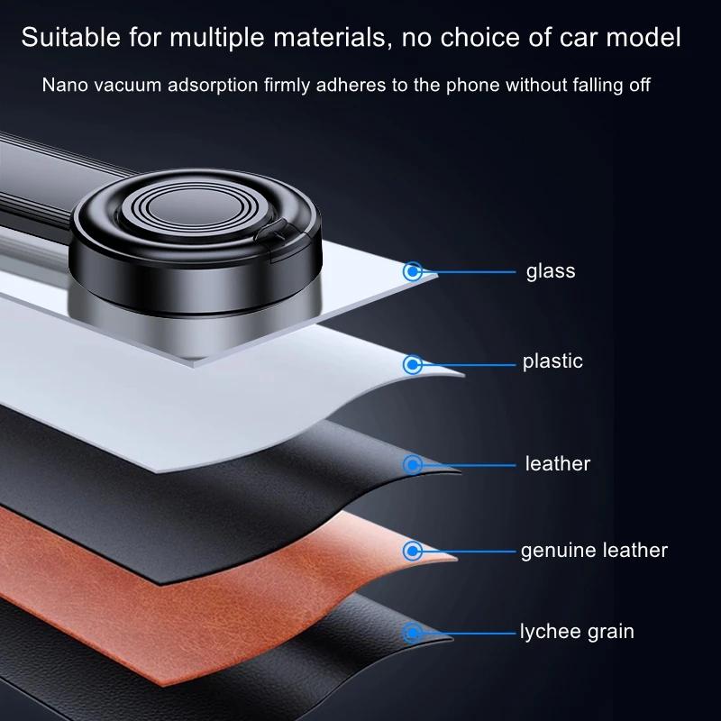 2026 New Bendable Detachable Magnetic Car Phone Mount Adjustable Angle ABS Holder Dashboard Mount