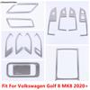 Acessórios de Acabamento para Porta-Copos / Levantador de Vidro / Porta-Luvas / Painel de Instrumentos com Cobertura do Ar Condicionado Para VW Volkswagen Golf 8 MK8 - 2025