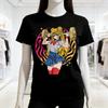 Sailor Moon Tsukino Usagi Funny Gym Weightlifting Print T-Shirt | Unisex Cotton Casual Short Sleeve Anime Streetwear Top