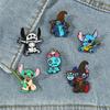 Cute Stitch Series Brooch, European and American Animation Cute Metal Badge, Backpack Jewelry