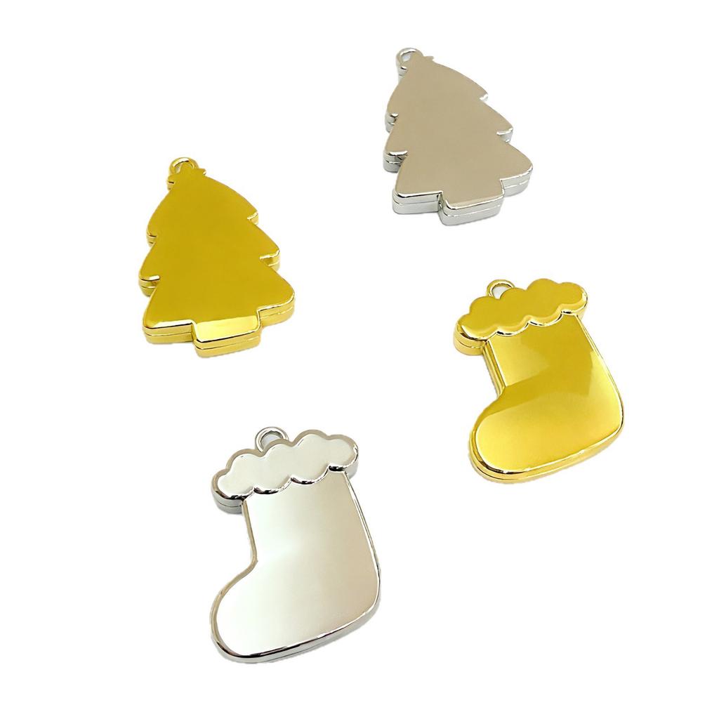 Christmas Tree Shape Handheld Mirror, Double Side Portable Vanity with Snowflake Print, Pocket Makeup Tool for Travel