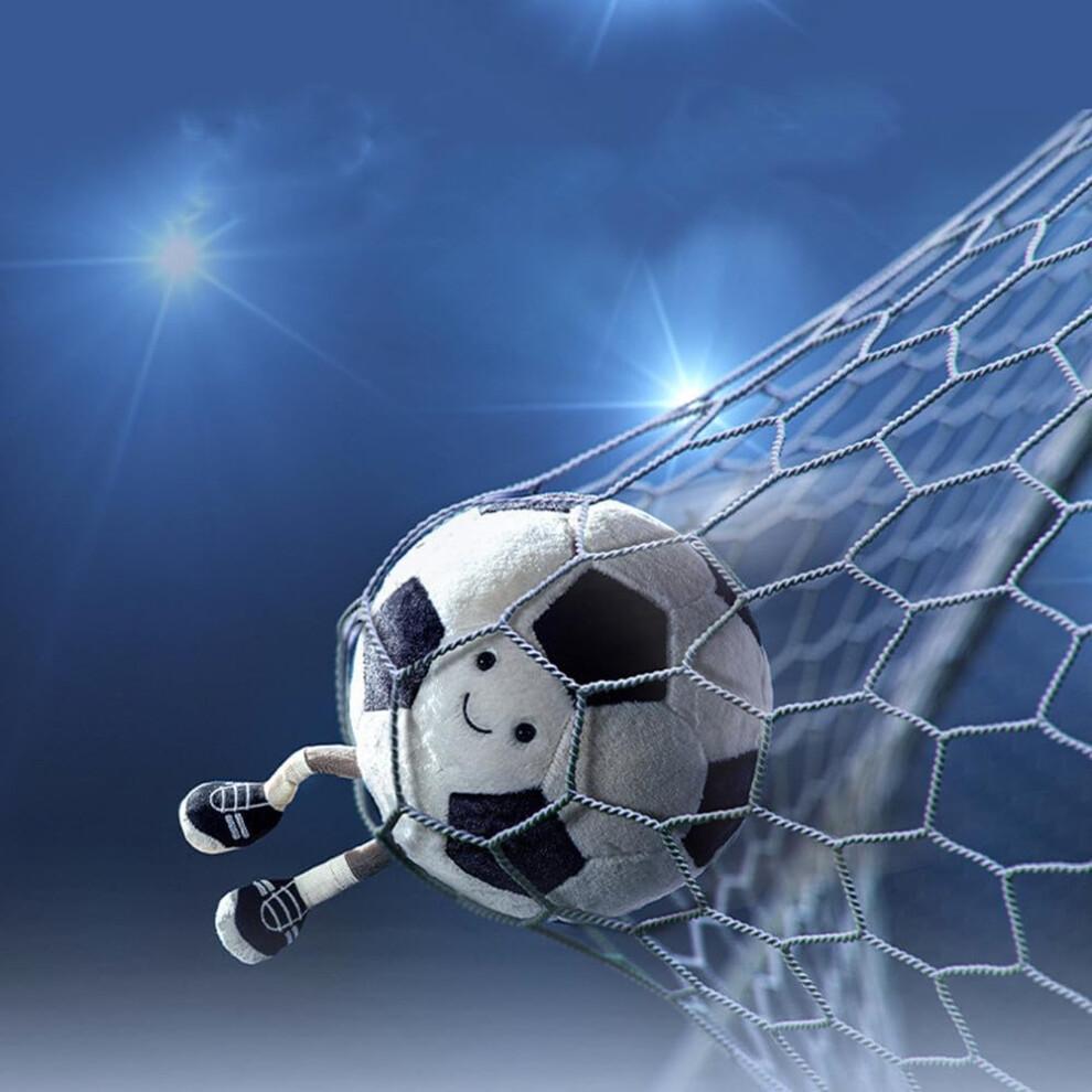 Football Plush Toy 11 Inch Soft Stuffed Soccer Ball with Legs Cute Sports Decor Gift for Kids