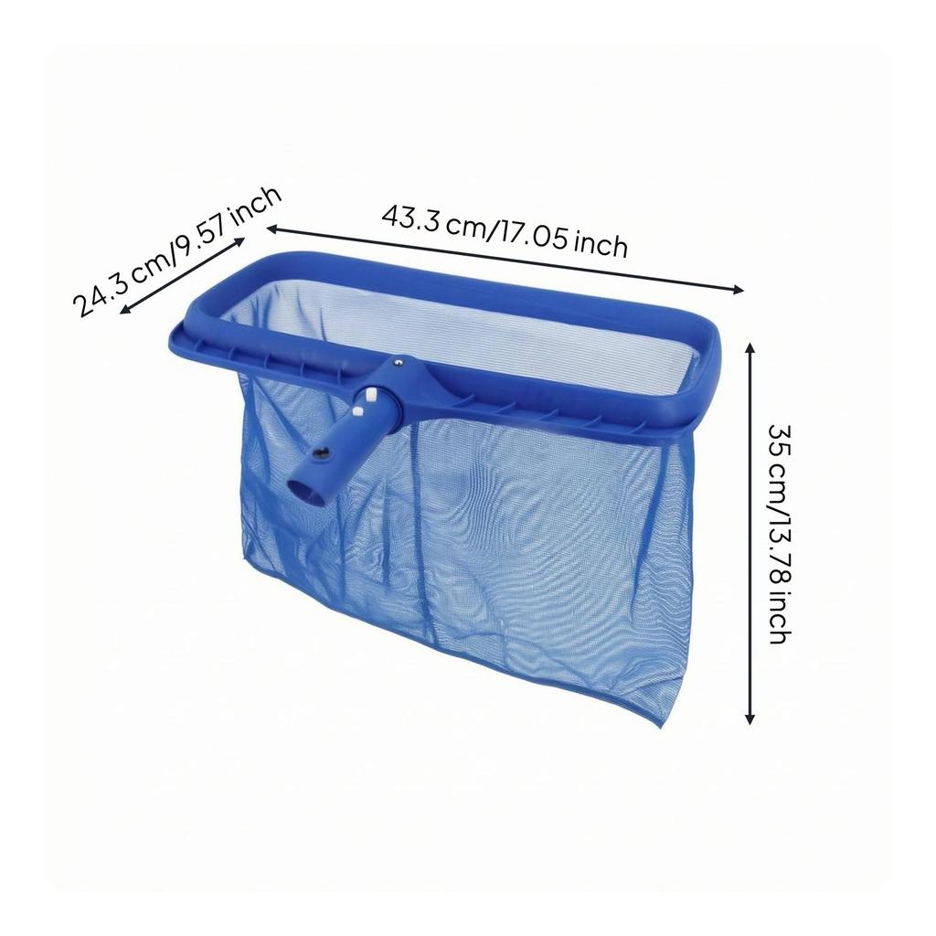 Leaf Skimmer Net Reinforced Rectangular Pool Fine Mesh Rake