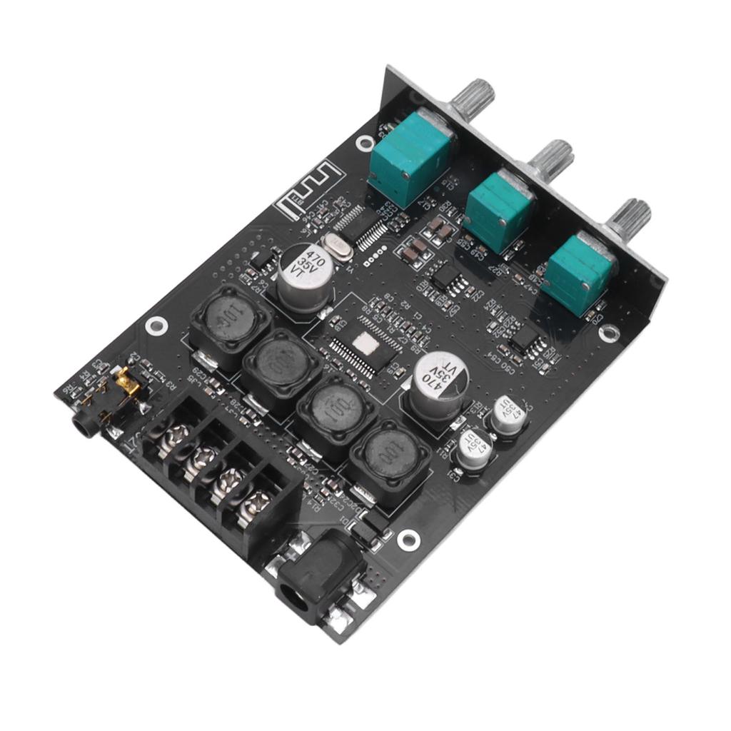 Bluetooth 5.0 Audio Amplifier Module Treble Bass Control Power AMP Board for Passive Speaker 50W+50W DC9‑24V