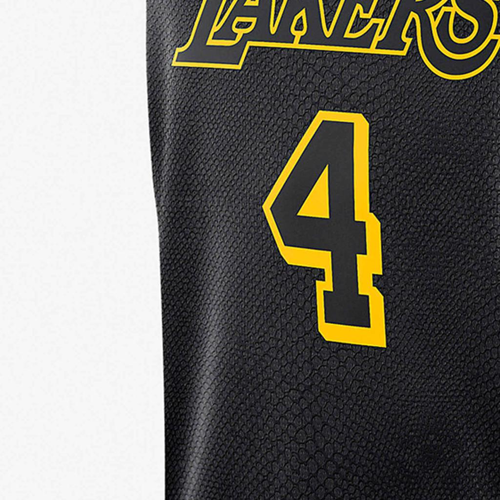Nike Canotta NBA senza maniche Lakers, Caruso No. 4, Top da uomo con motivo serpente Mamba Nero Giallo DJ1433-013