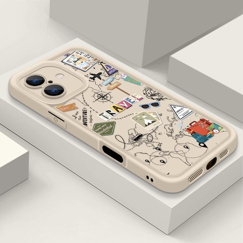 For iPhone 16 Pro Max 15 Pro 14 Plus 13 12 11 XS XR 8 7 Case Shell Signboard Print TPU Soft Shockproof Matte Phone Cover