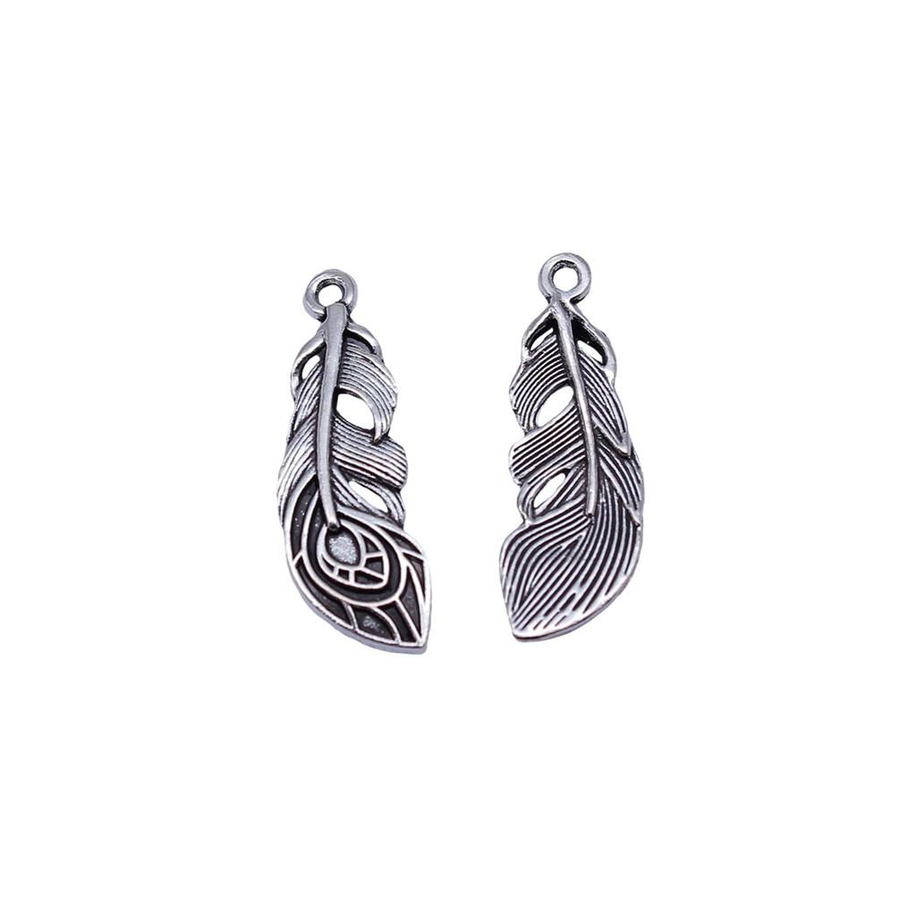 Feather Charms Multi Color Alloy Leaf Pendants For Boho Style DIY Jewelry Accessories