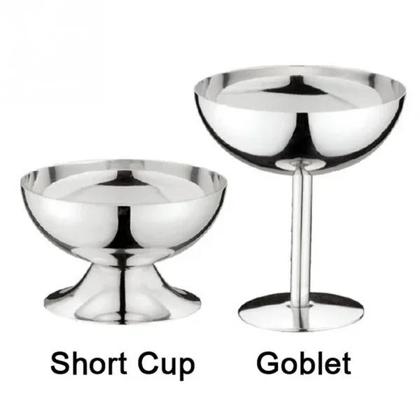 Haushalt Küche Tragbare Werkzeuge 200ml Salatbecher Sicherer Edelstahl Eisbecher Dessertschale Eiskugelportionierer Zubehör