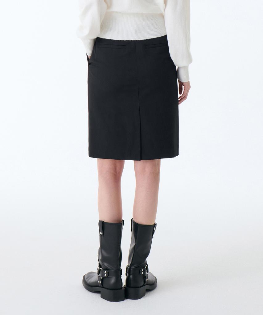 Musinsa Standard Woman Women'S Low Waist Knee Length Skirt [Black]