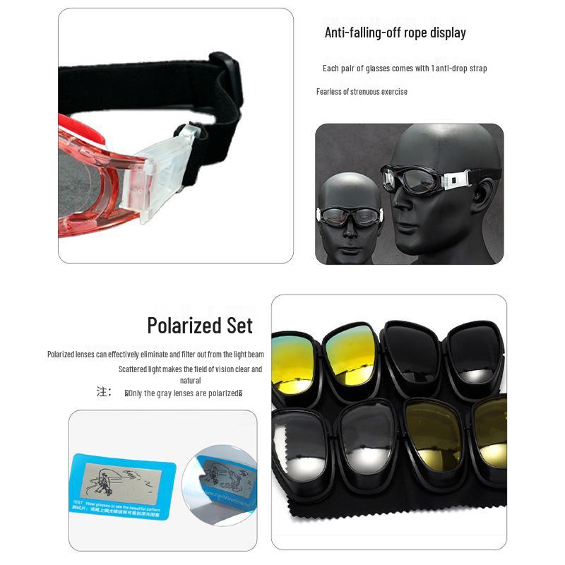 Shock-Absorbing Protective Sports Goggles for Basketball, Mountaineering, Running, and Cycling
