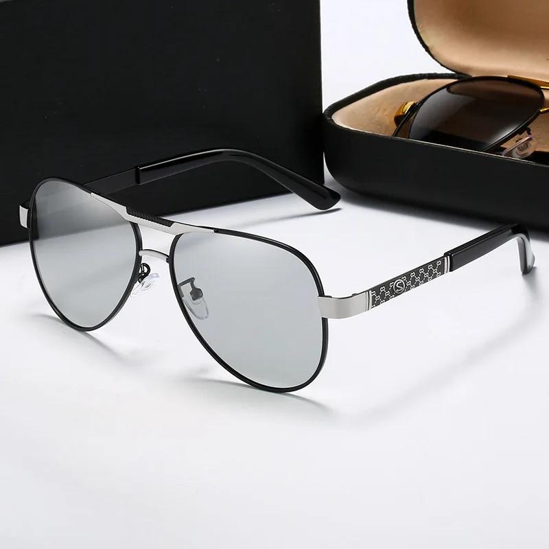 Polarisierte Sonnenbrille Herren Metallrahmen Qualitäts-Sonnenbrille Markendesign Herrenbrille Angeln Fahrbrille UV400