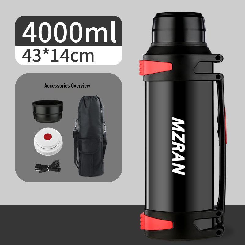 4L Stainless Steel Travel Thermos Mug for Men - Large Capacity Car Kettle Flask
