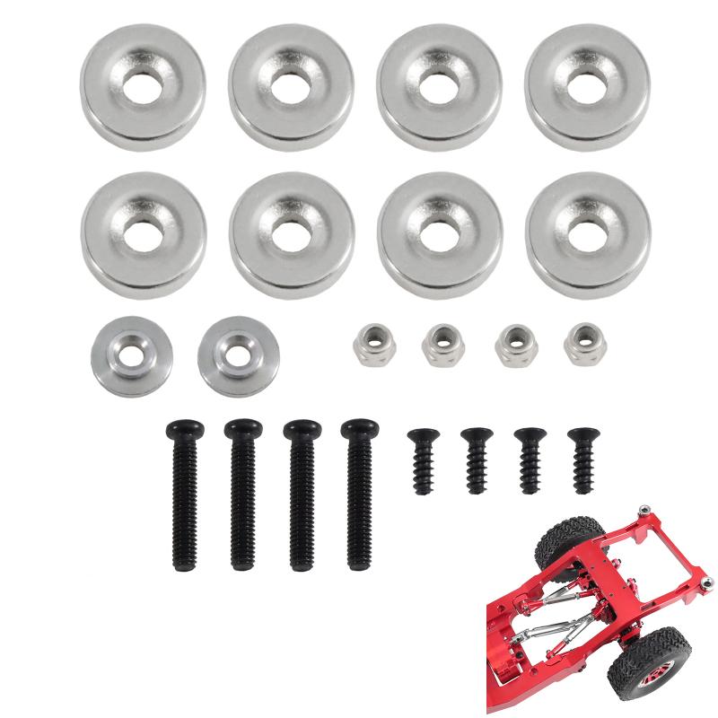 For 82 Series Lc79 Rc Car Modification Upgrade Parts Magnetic Shell Heightening Set Metal Rc Car Body Post Mounts Kit