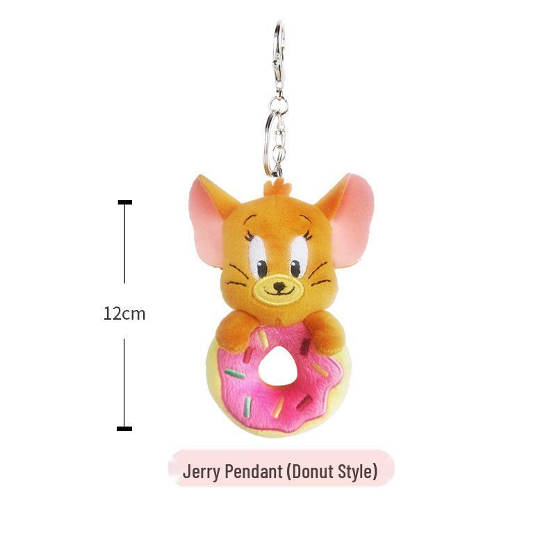 Tom & Jerry Cartoon Plush Keychain - Cute Tom Cat Pendant Bag Accessory
