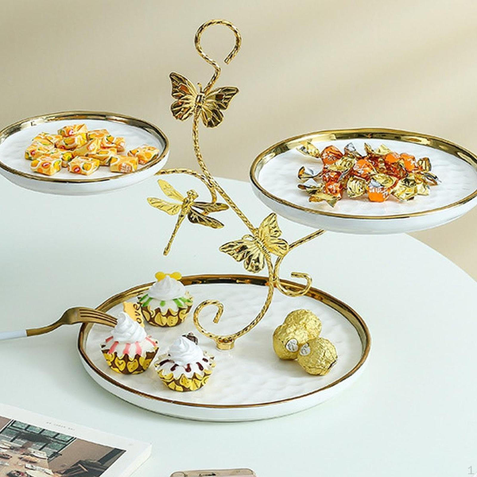 

3 -layer Cupcakes Display The Service Tray on Several Levels, Dessert Support, Food Support белый