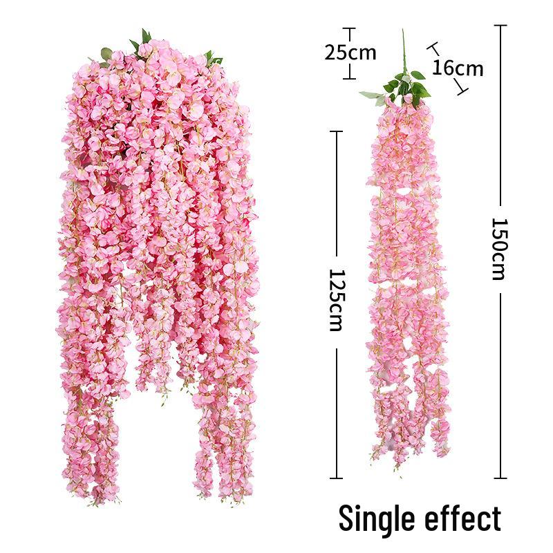 Artificial Wisteria Hydrangea Orchid String for Home Ceiling Decoration