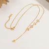 18K Gold Plated Hollow Star Tassel Clavicle Chain Necklace - Women's Colorfast Accessory, New Niche Design
