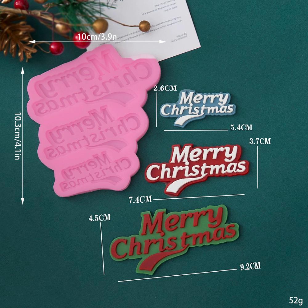 2025 Christmas Cartoon Snowman Tree Merry Christmas Silicone Cake Mold