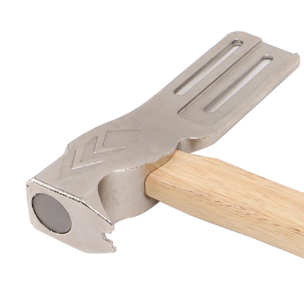 Magnetic Roofing Hammer Multifunctional Magnetic Faced Roofing Hatchet with Hemp Rope Anti Slip Wood Handle for Installing Roofing Nails Felt Hats