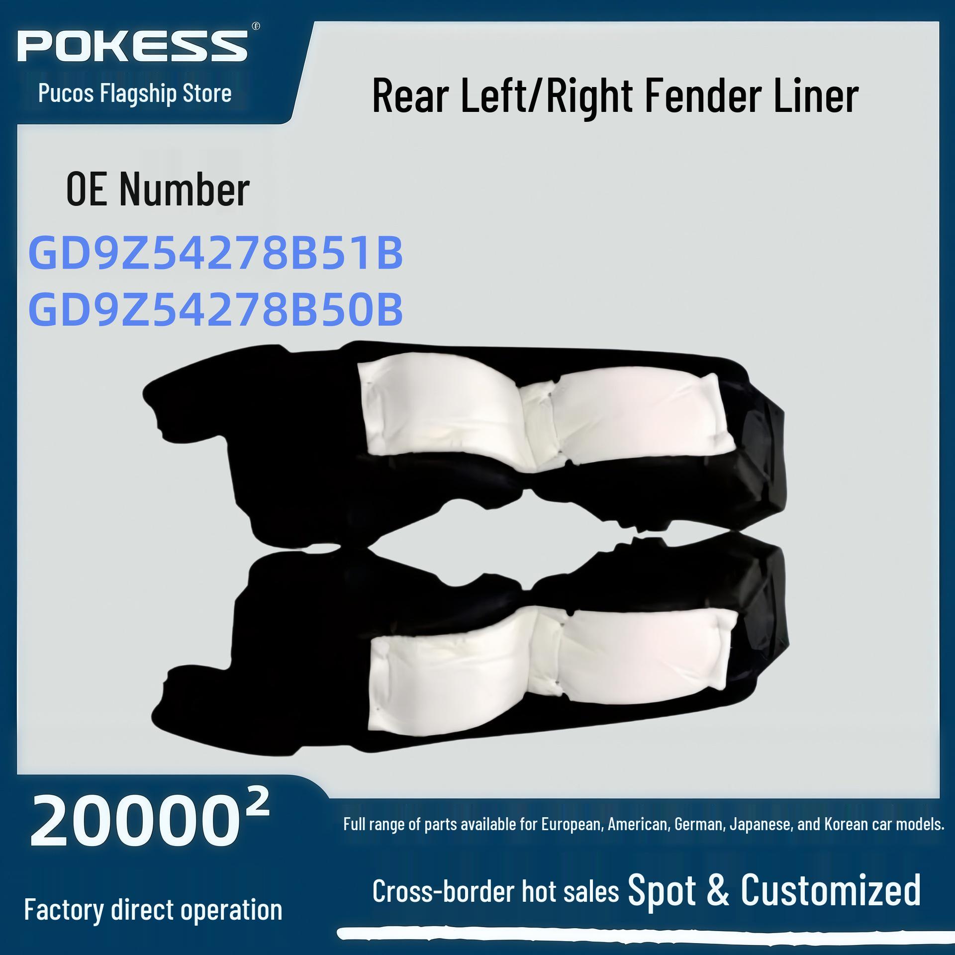 GD9Z54278B51B Compatible with Mainland 17 Fender Liner Rear Left/Right GD9Z54278B50B Fender Liner Rear Right