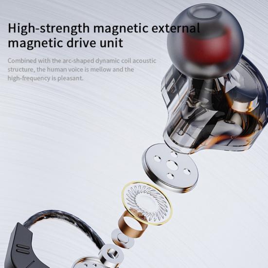 X2 3.5mm Universal Dual Moving Coil Quad-Core In-Ear HiFi Bass Wired Earphone
