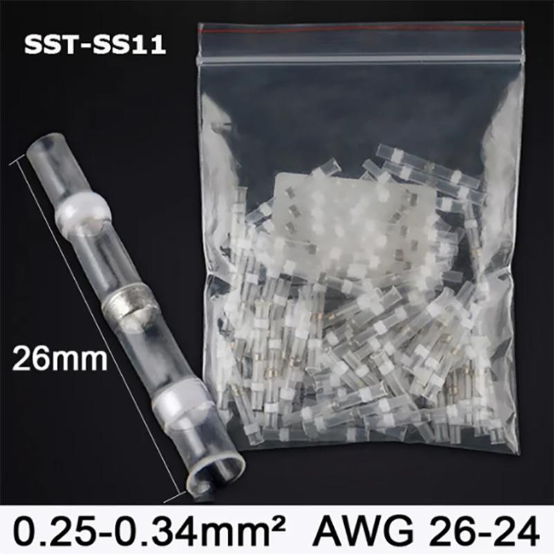 30 шт. Термозбіжна трубка з кільцем припою, ізоляція, водонепроникна, клемник для проводів, стикування проводів, термозбіжний, швидкий клемник