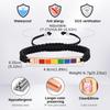 Rainbow Pride Bracelets for Gay Lesbian,Waterproof Rainbow Flag Stainless Steel Long Bar Leather Wristband,LGBTQ Pride Month