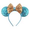 9.5 CM New Cute Glitter Crown Hairband Sequins Bows Mouse Ears Headband Kids Festival Party Cosplay Headband