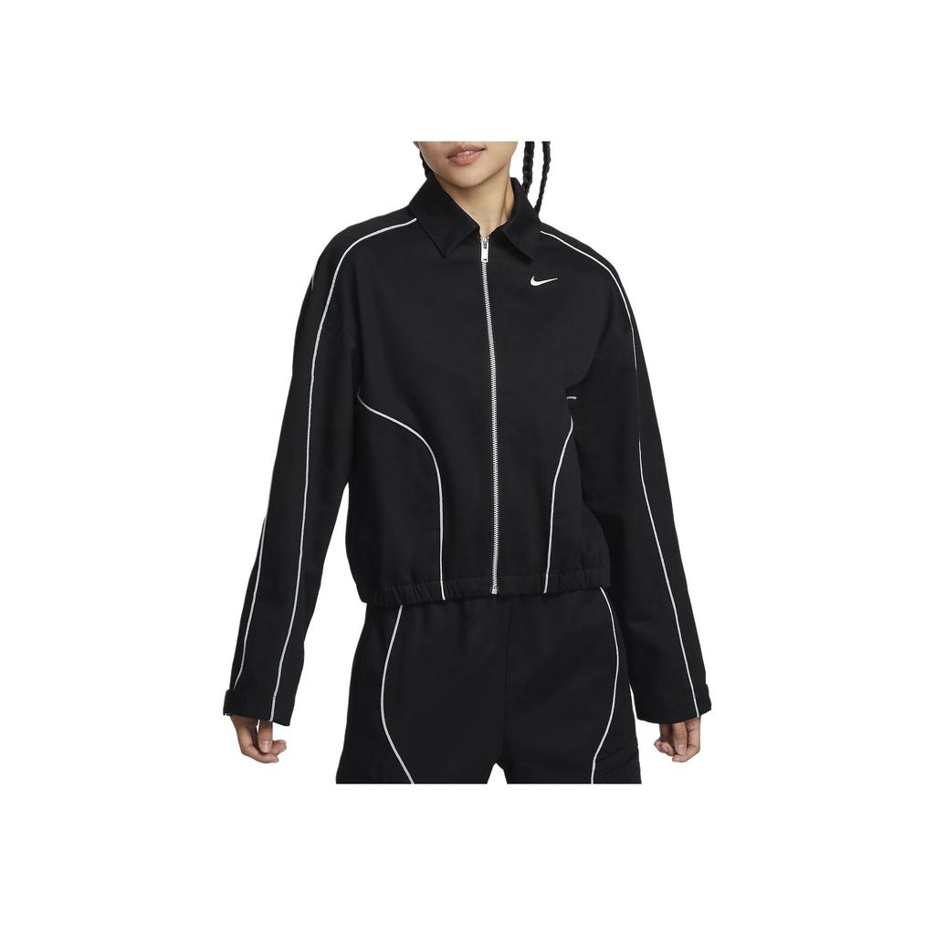 Nike Sportsklær Logo Jakke med glidelås Damejakke Svart FN1941-010