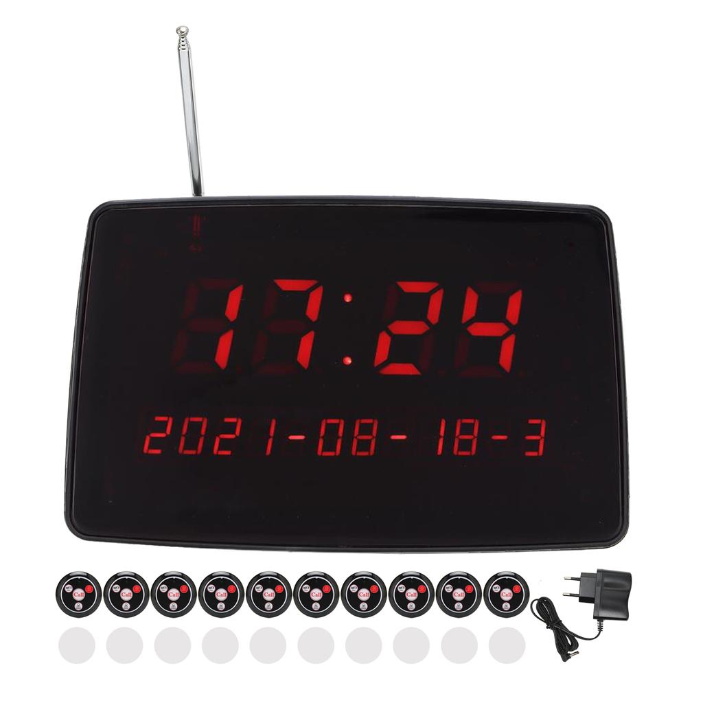 Restaurant Pager System 10 Pagers Wireless Coaster Pager System 110‑240V for Restaurants Hotels