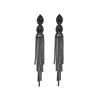 DINGKA Black Electrophoresis Long Tassel Earrings with Shiny Diamond Studs